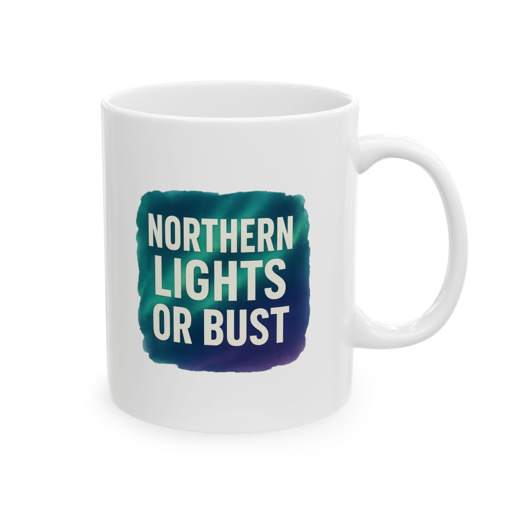 Iceland Addict Northern Lights Or Bust Coffee Mug | Unique Gift | Ceramic Mug