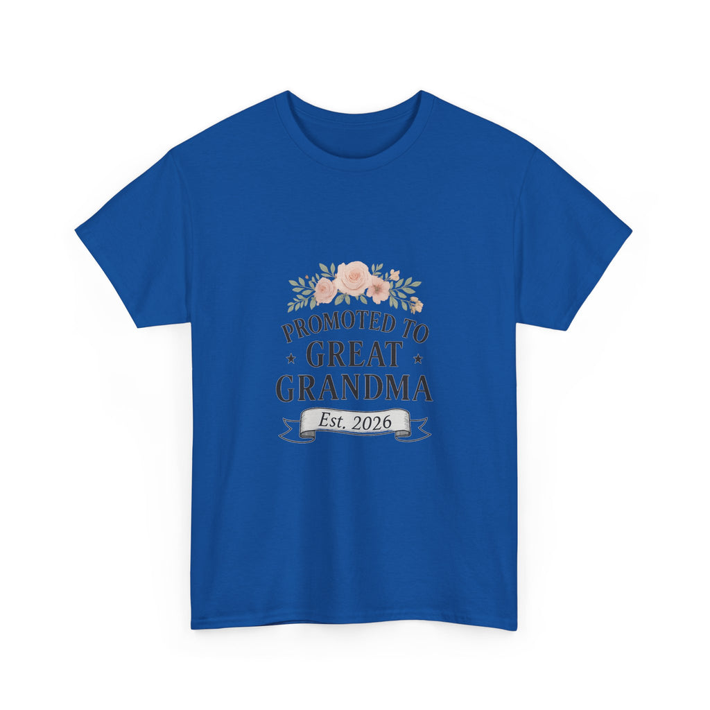 Promoted To Great Grandma Est 2026 T-Shirt | Gift for Grandma | Graphic Tee