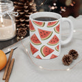Botanical Watermelon Slices Full Wrap Coffee Mug | Fruit Gift | Ceramic Mug