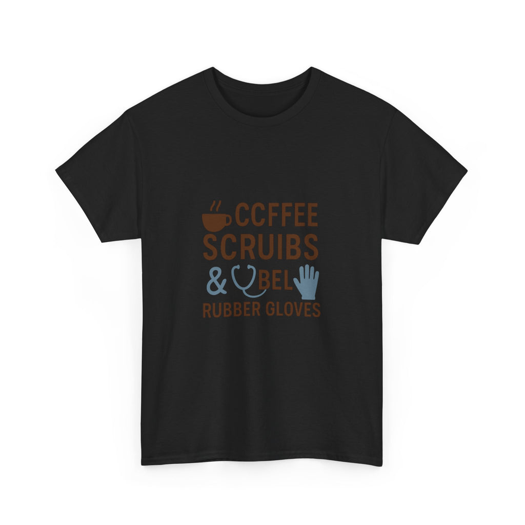 Coffee Scrubs And Rubber Gloves Nurse T-Shirt | Nurse Gift | Graphic Tee