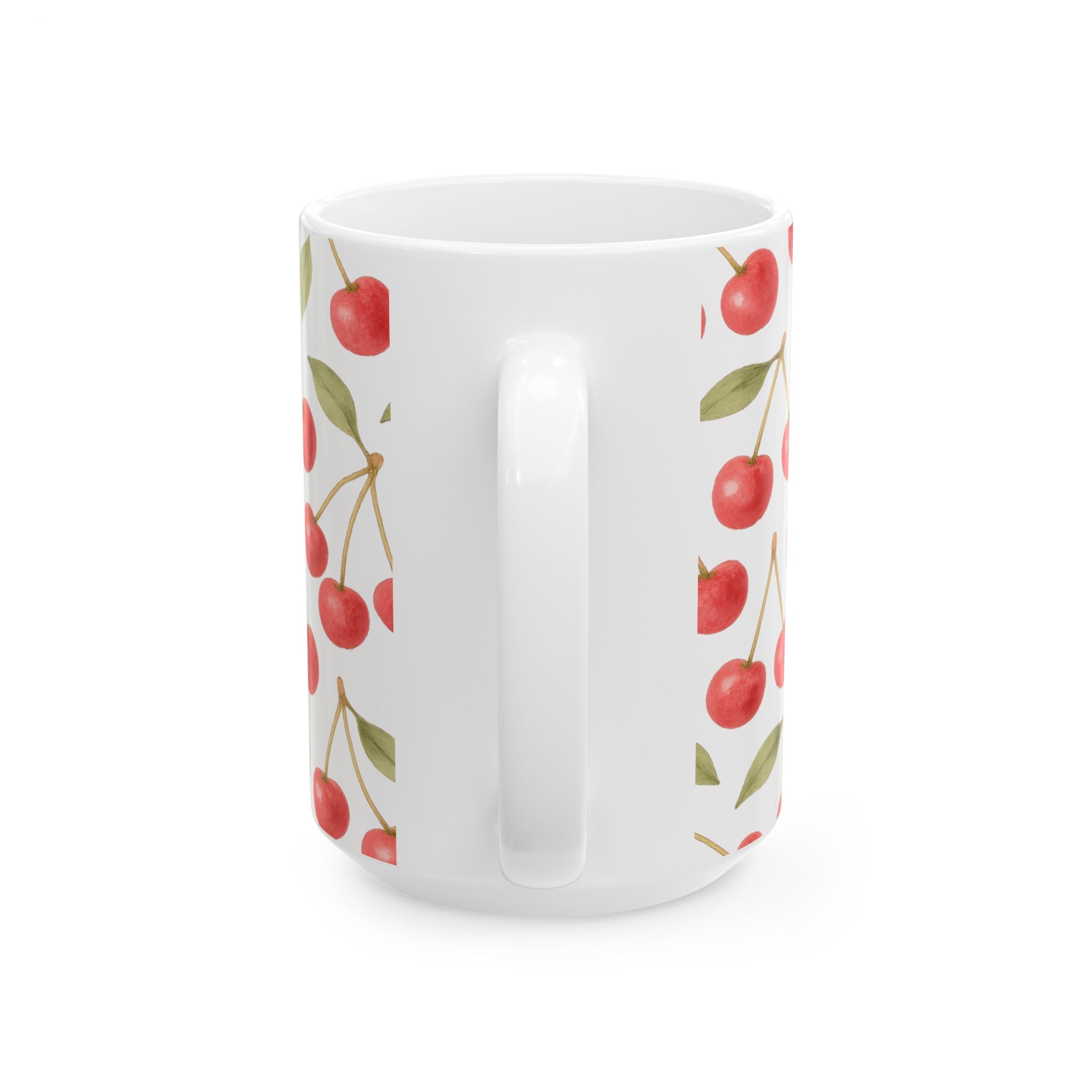 Watercolor Cherries Pattern Coffee Mug | Fruit Lover Gift | Ceramic Mug