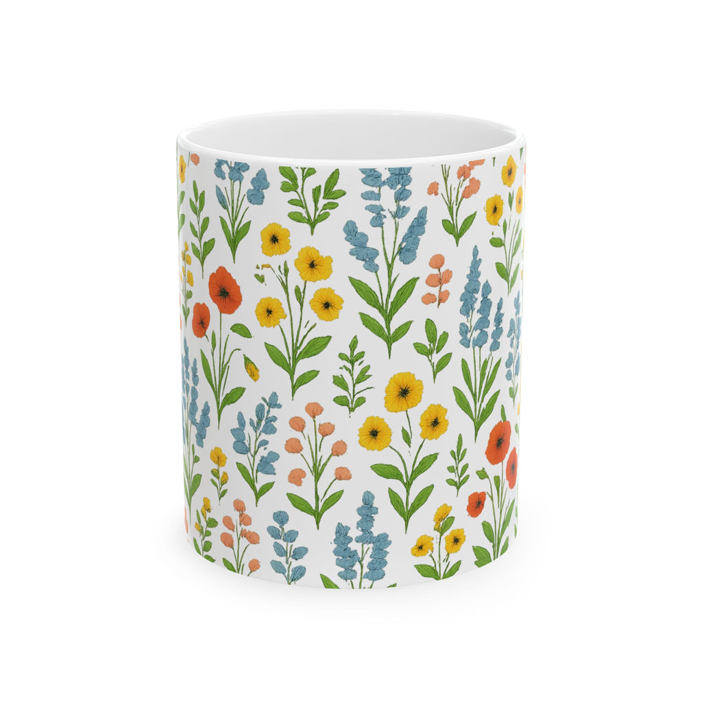 Wildflower Meadow Full Wrap Coffee Mug | Flowers Lover Gift | Ceramic Mug