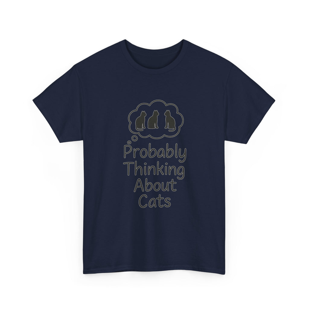 Probably Thinking About Cats Introvert T-Shirt | Cat Lover Gift | Graphic Tee