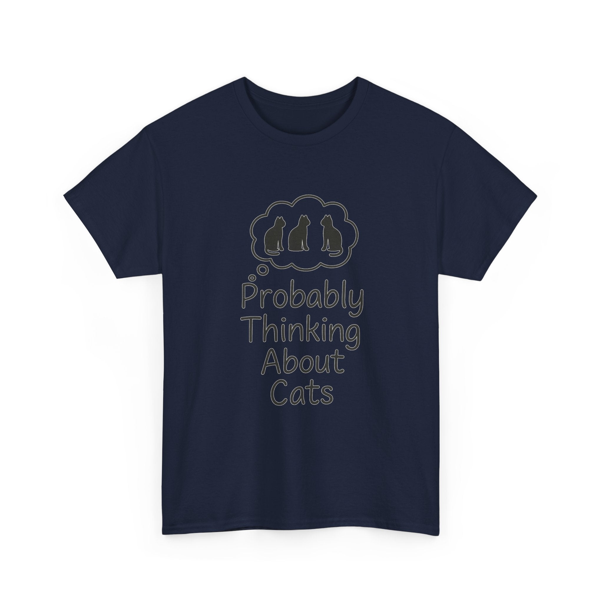 Probably Thinking About Cats Introvert T-Shirt | Cat Lover Gift | Graphic Tee