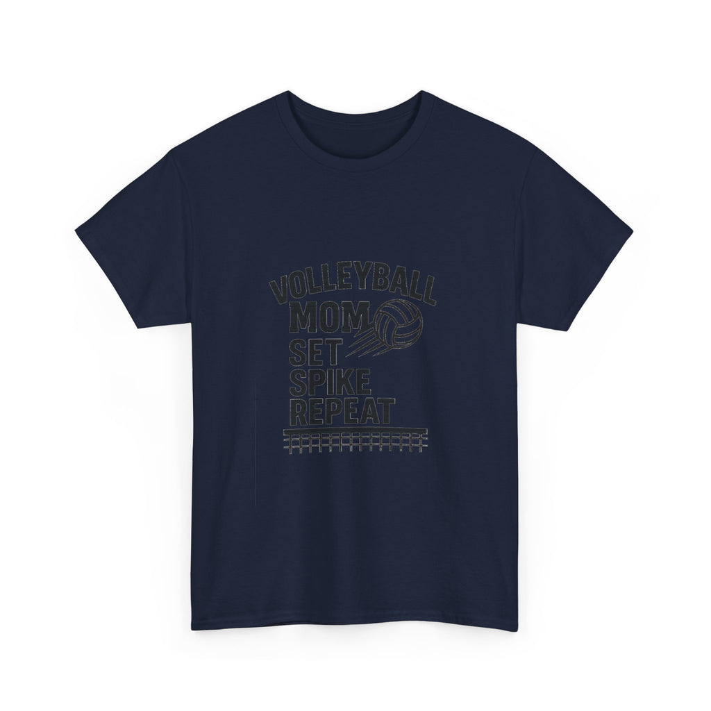 Volleyball Mom Set Spike Repeat T-Shirt | Gift for Mom | Graphic Tee
