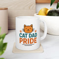 Proud Cat Dad The Legend The Myth Coffee Mug | Gift for Him | Ceramic Mug