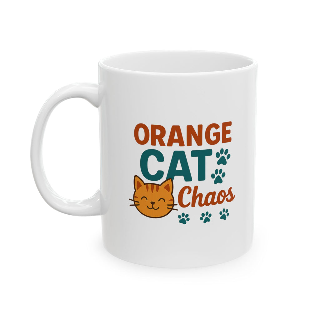 Orange Cat Energy All Day Coffee Mug | Funny Cat Lover Gift | Ceramic Mug