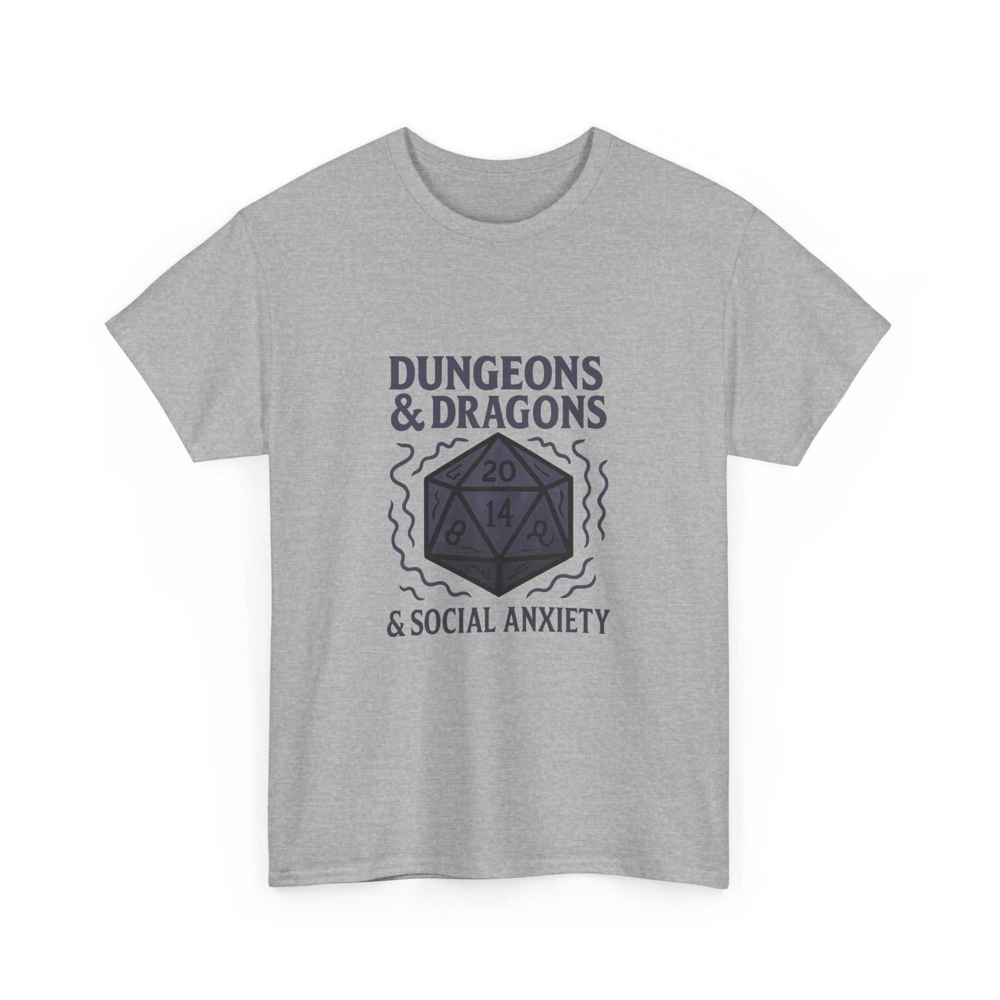 Dungeons And Dragons And Social Anxiety T-Shirt | Unique Gift | Graphic Tee