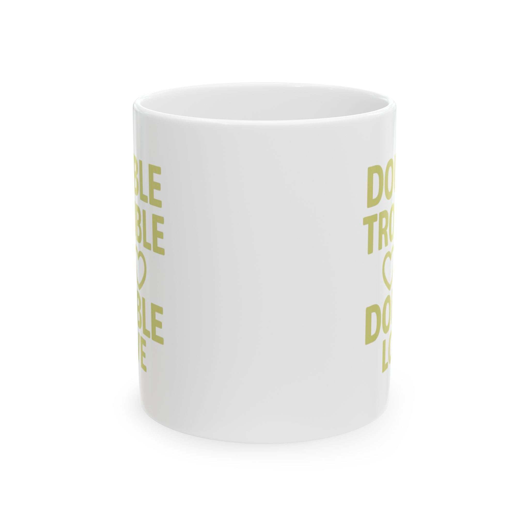 Twin Mom Double The Trouble Double The Love Coffee Mug | Gift for Mom | Ceramic Mug