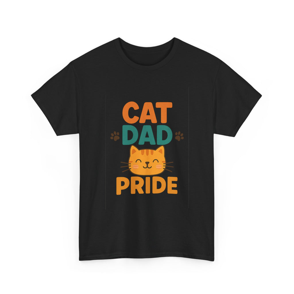 Cat Dad Fueled By Coffee T-Shirt | Funny Cat Gift | Graphic Tee