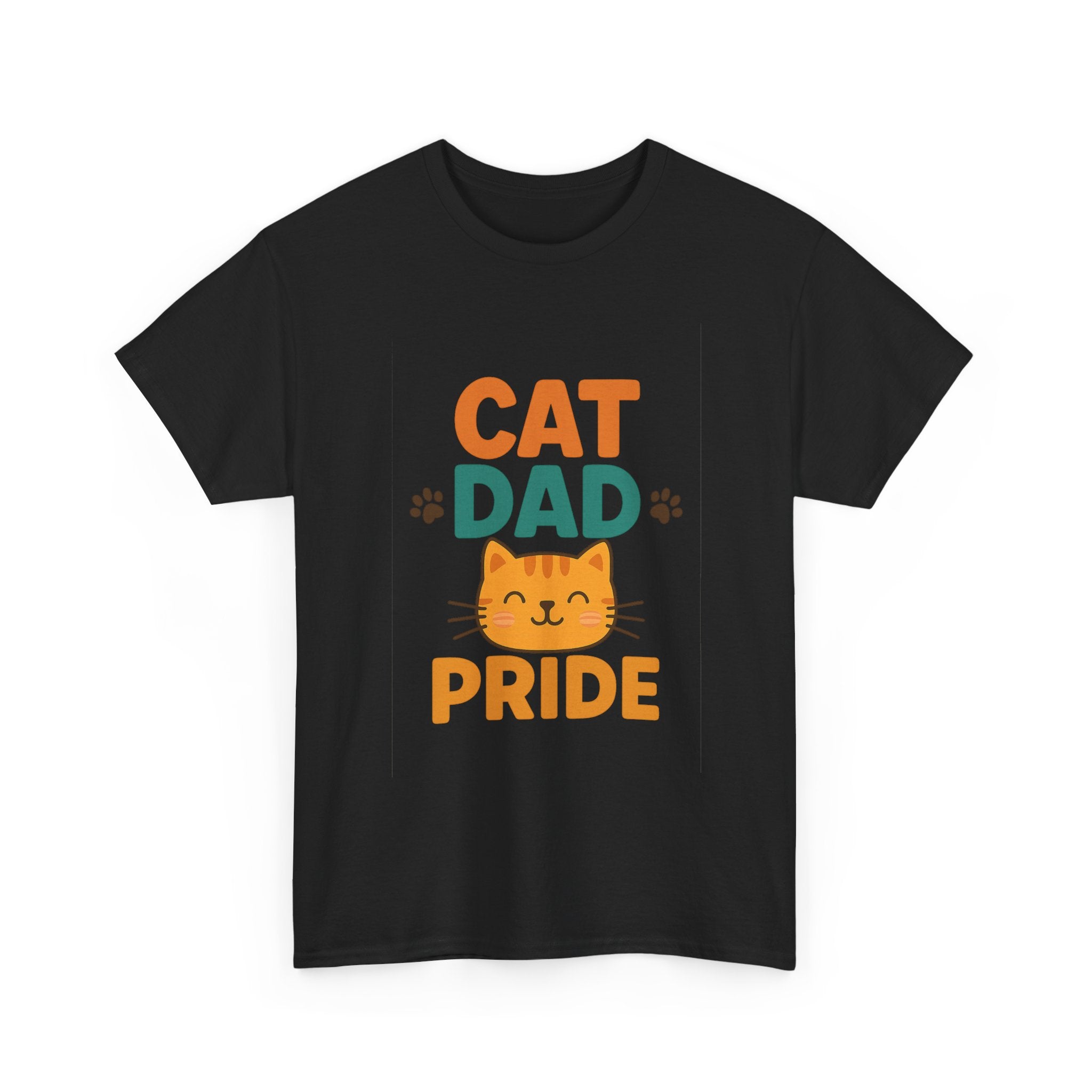 Cat Dad Fueled By Coffee T-Shirt | Funny Cat Gift | Graphic Tee