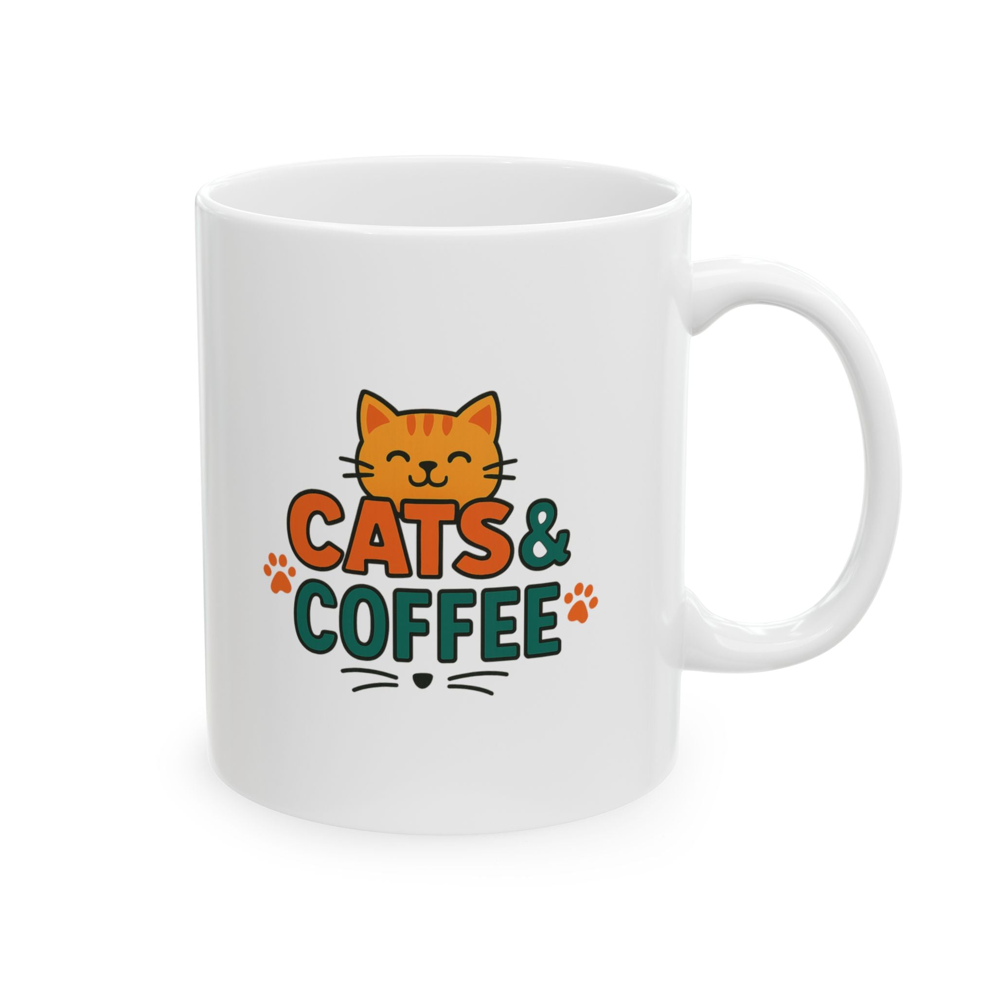 Mornings Are Better With Coffee And Cats Coffee Mug | Cat Mom Humor | Ceramic Mug