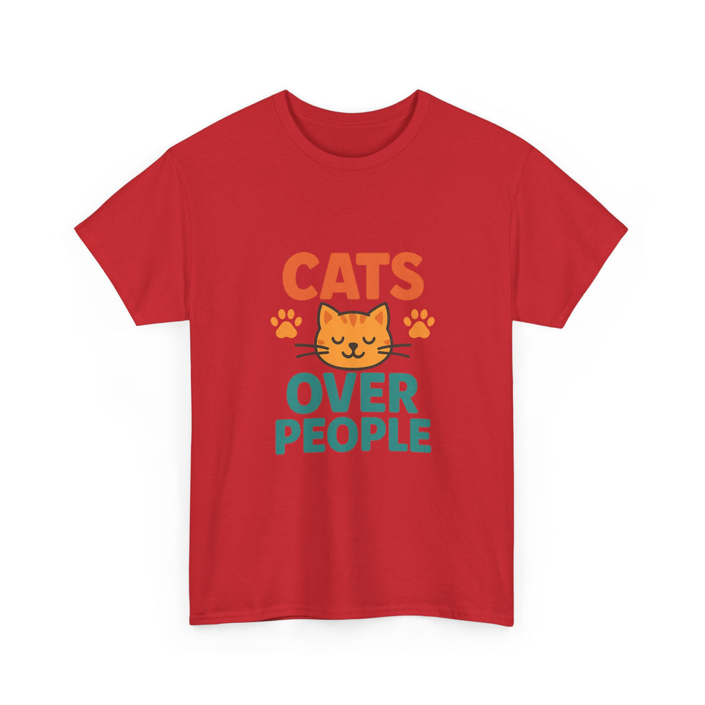 Cats Over People Period T-Shirt | Cat Lover Humor | Graphic Tee