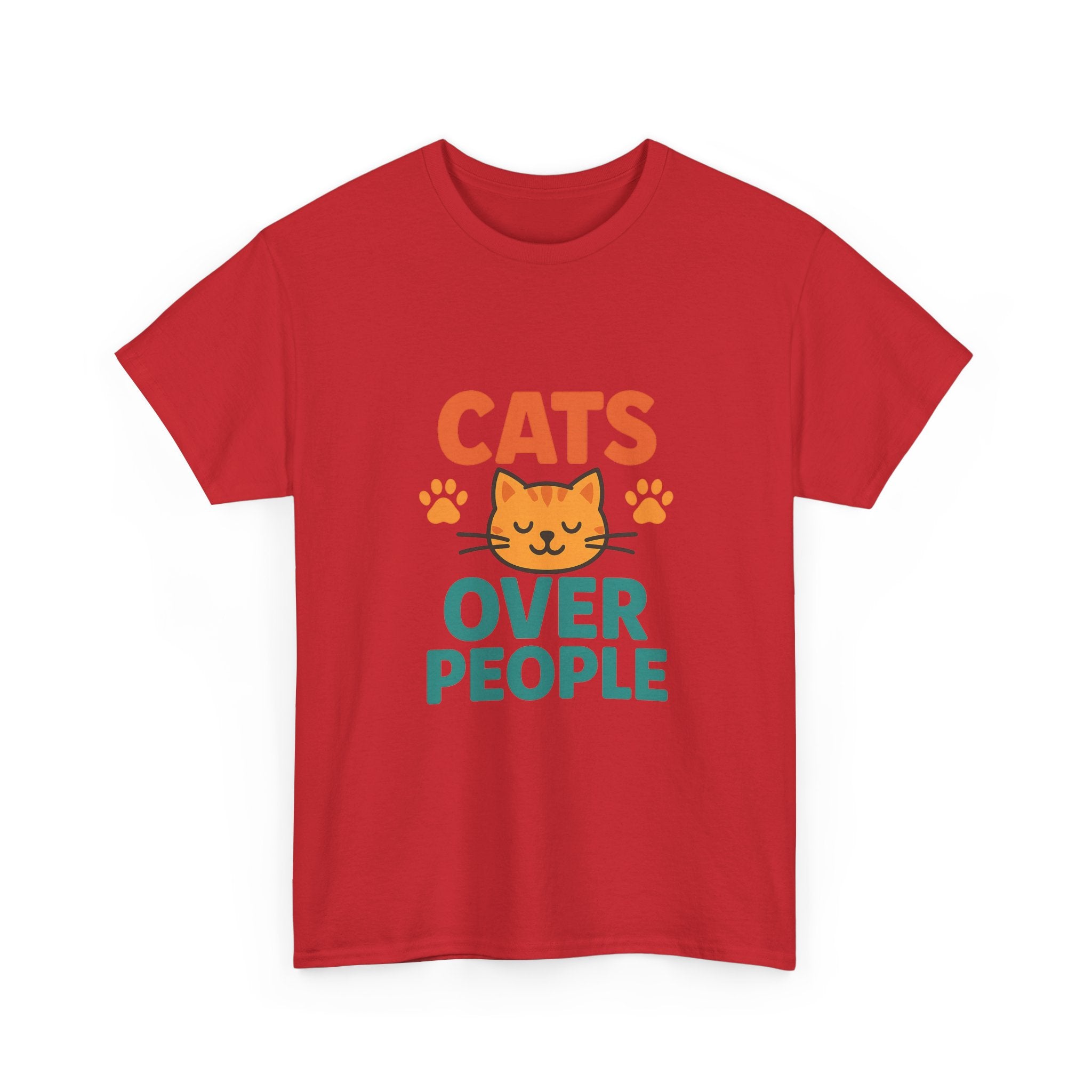 Cats Over People Period T-Shirt | Cat Lover Humor | Graphic Tee