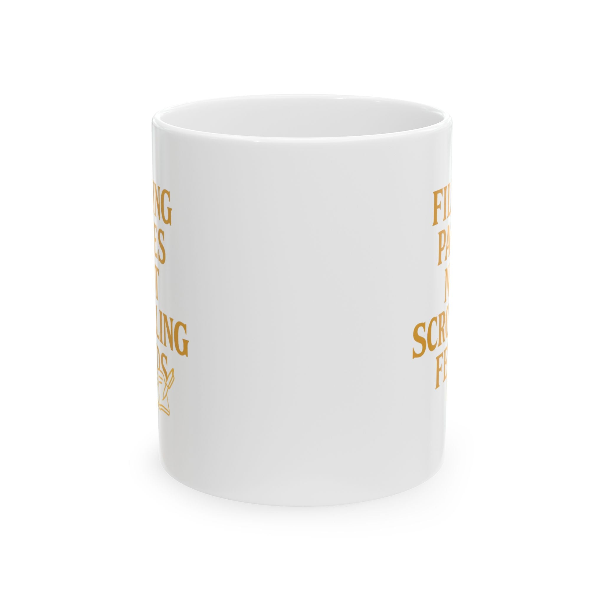 Gratitude Journaler Filling Pages Not Scrolling Feeds Coffee Mug | Unique Gift | Ceramic Mug