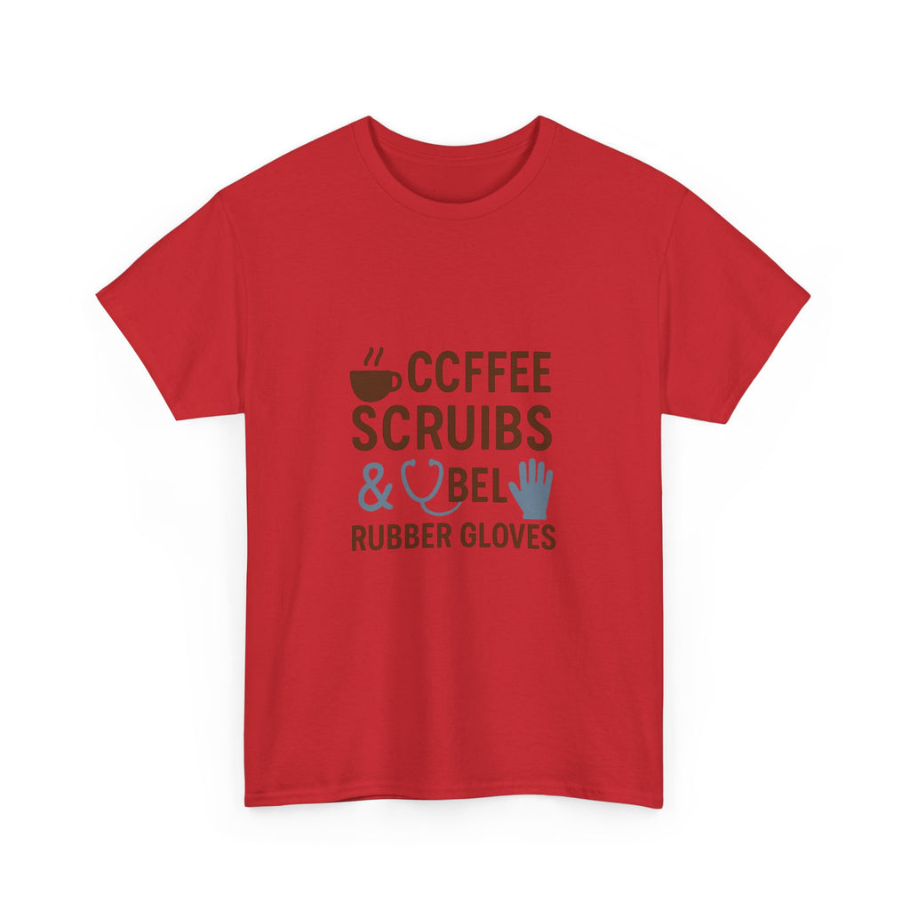Coffee Scrubs And Rubber Gloves Nurse T-Shirt | Nurse Gift | Graphic Tee