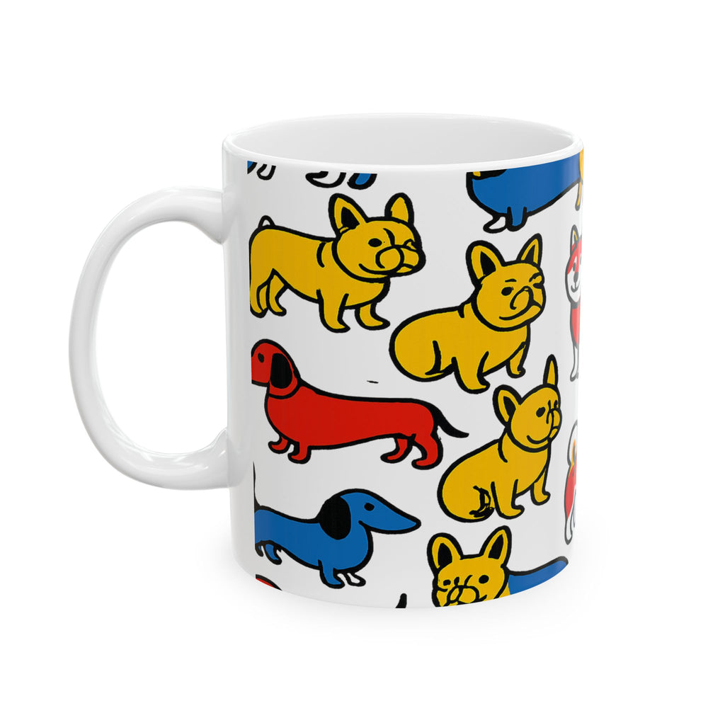 Bold Dogs In Sweaters Full Wrap Coffee Mug | Dogs Gift | Ceramic Mug