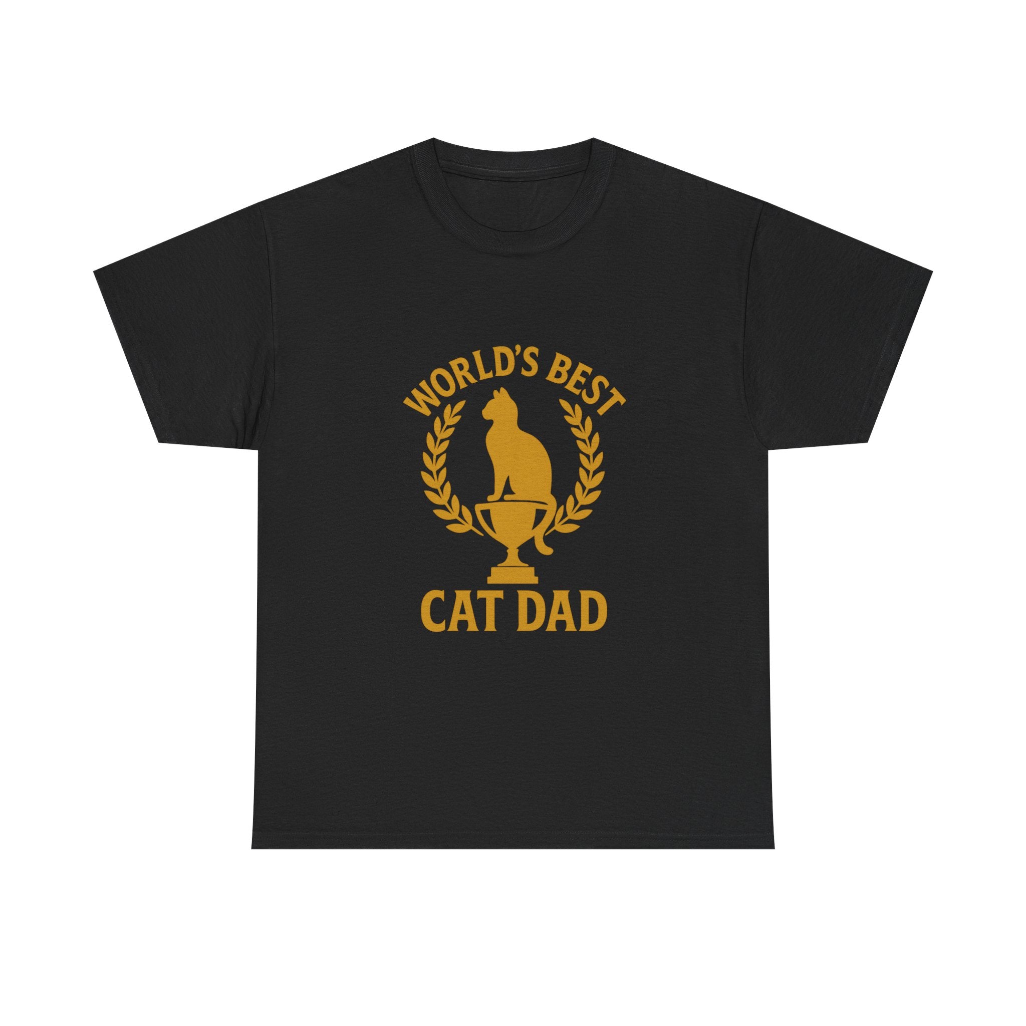 Worlds Best Cat Dad Feline T-Shirt | Cat Lover Gift | Graphic Tee