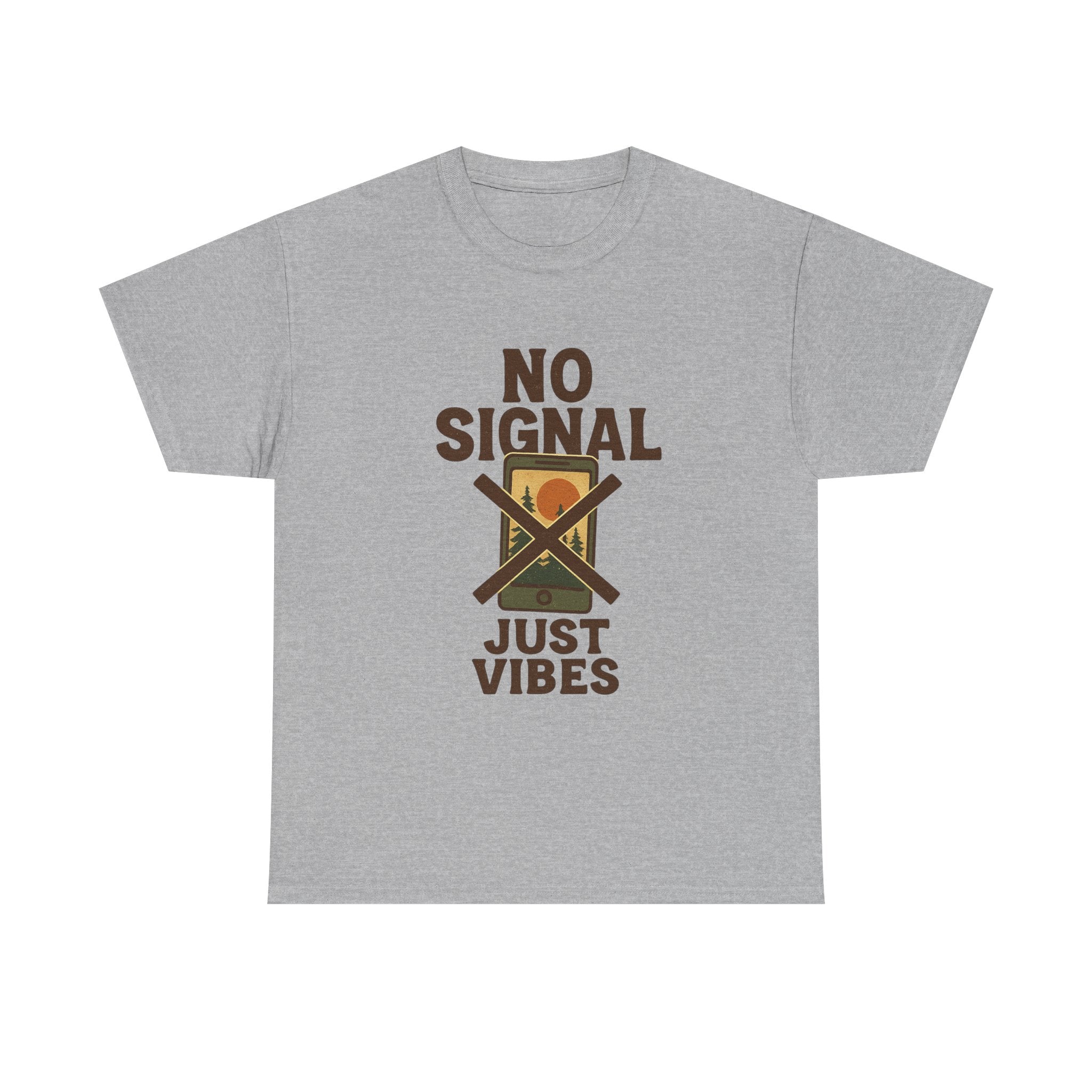 Off Grid Living No Signal Just Vibes T-Shirt | Unique Gift | Graphic Tee