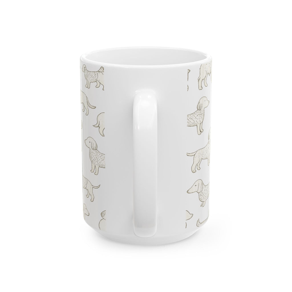 Delicate Dogs In Sweaters Full Wrap Coffee Mug | Dogs Gift | Ceramic Mug