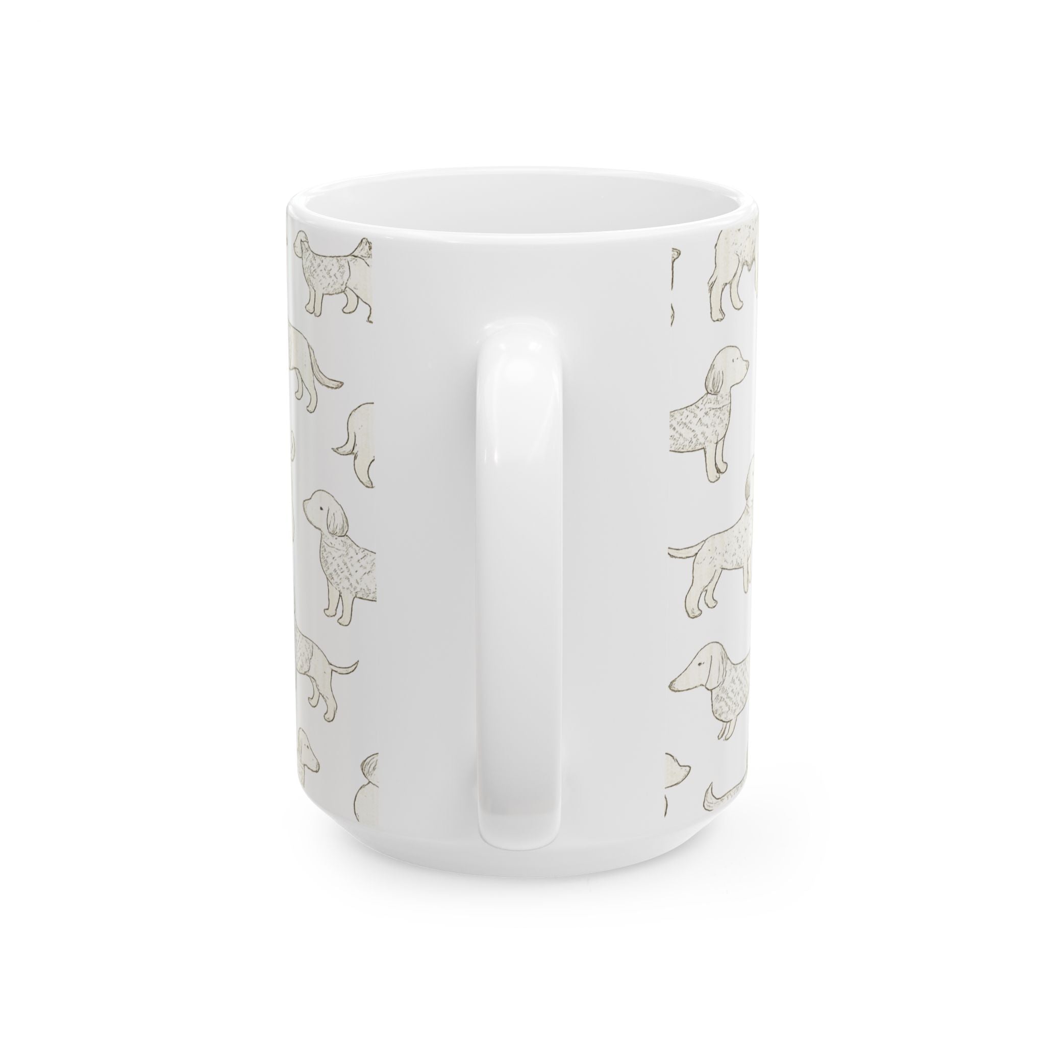 Delicate Dogs In Sweaters Full Wrap Coffee Mug | Dogs Gift | Ceramic Mug