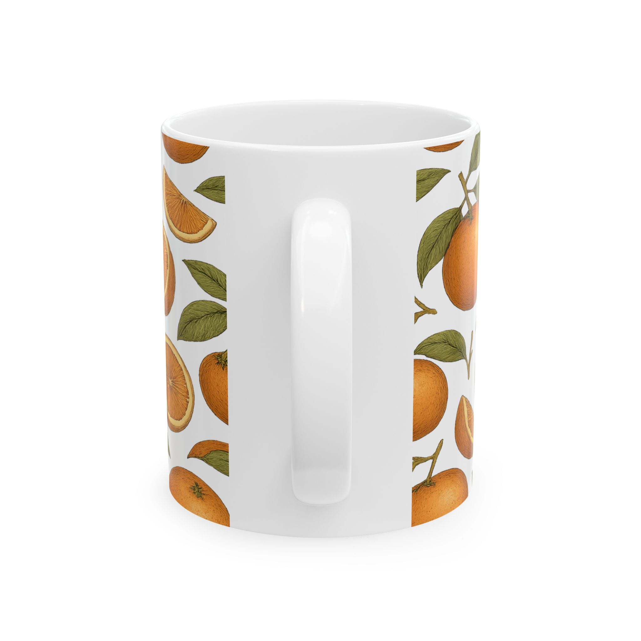 Botanical Oranges Full Wrap Coffee Mug | Fruit Gift | Ceramic Mug