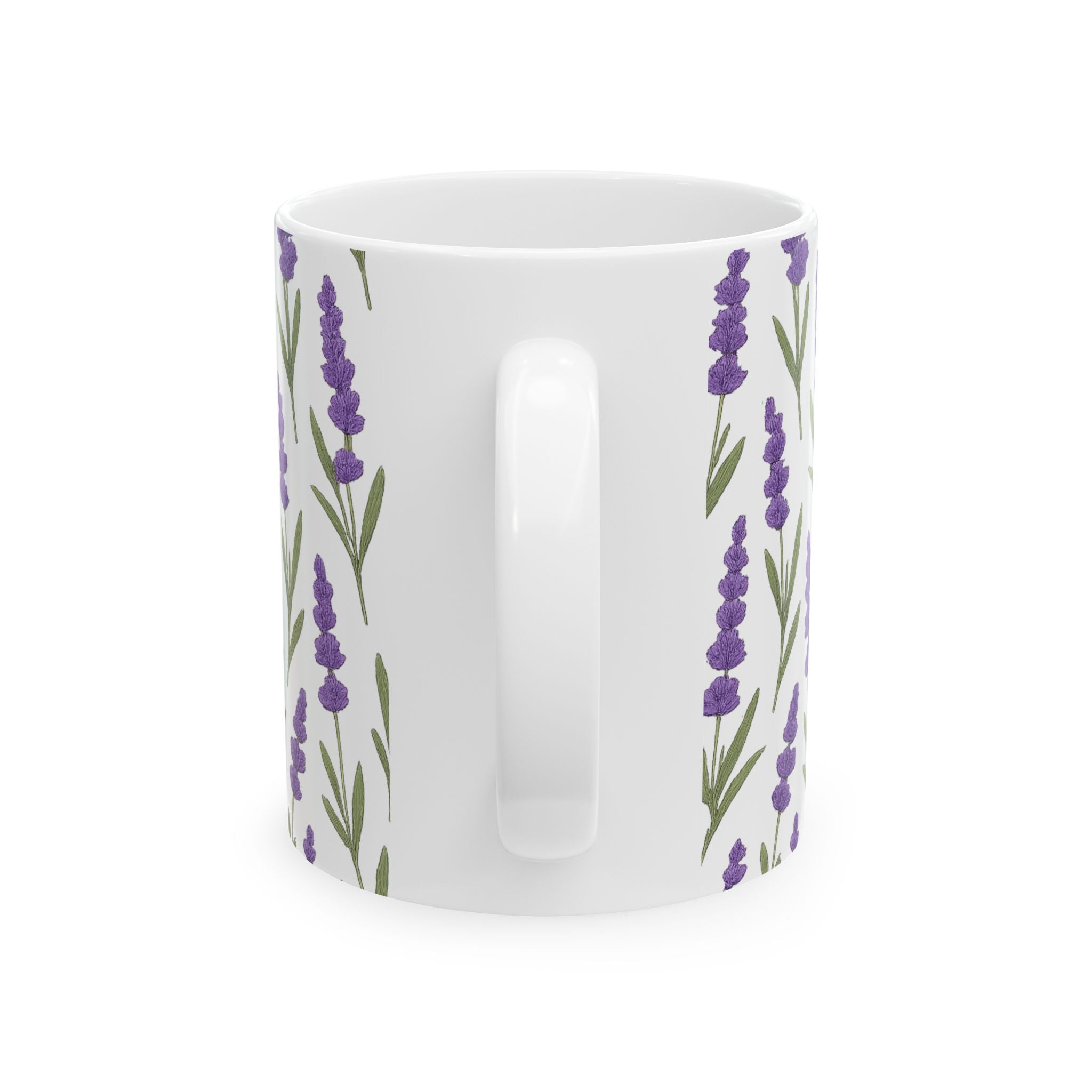 Botanical Lavender Sprigs Full Wrap Coffee Mug | Flowers Gift | Ceramic Mug