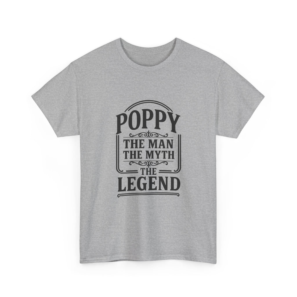 Poppy The Man The Myth Grandfather T-Shirt | Unique Gift | Graphic Tee