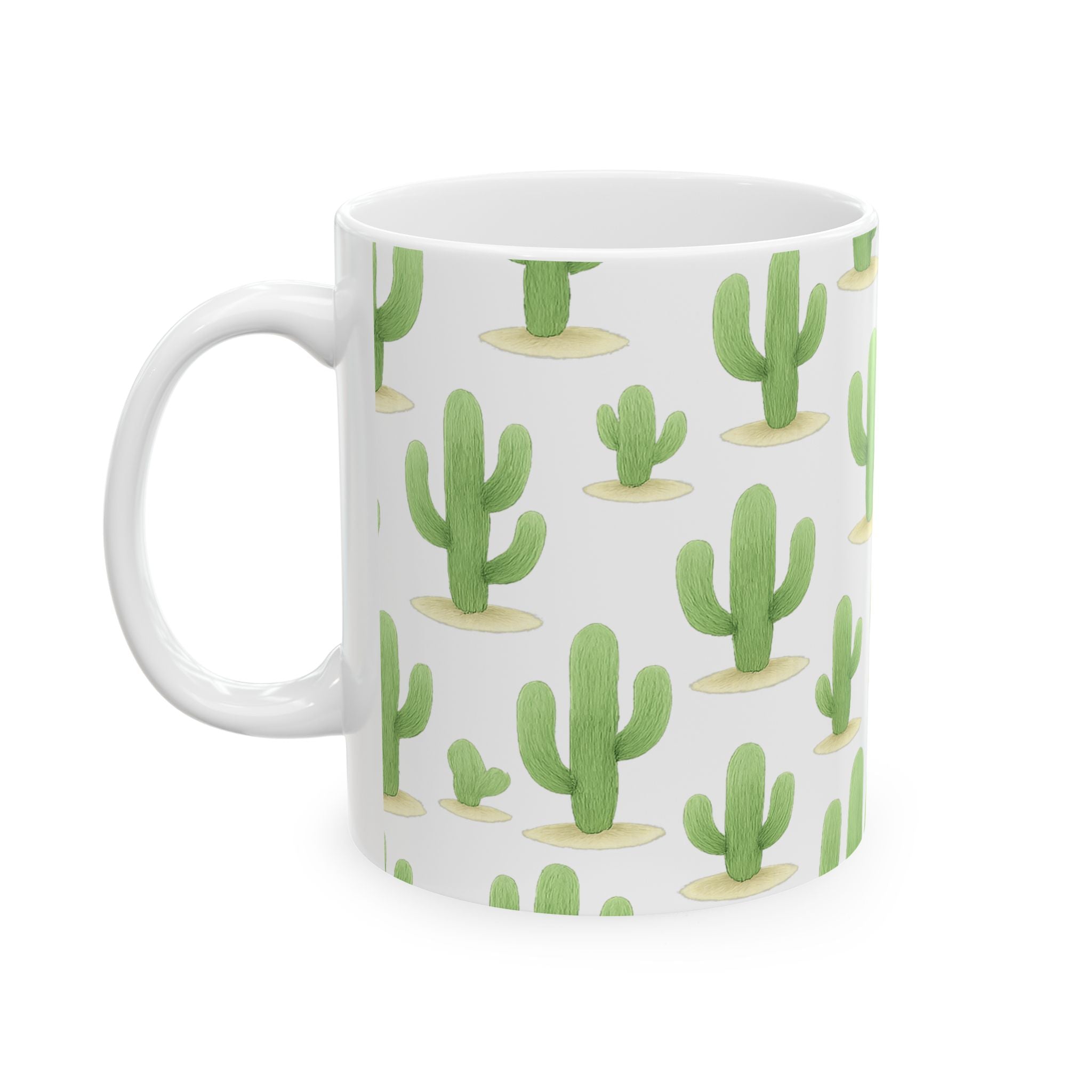 Watercolor Saguaro Cactus Desert Full Wrap Coffee Mug | Cactus Gift | Ceramic Mug