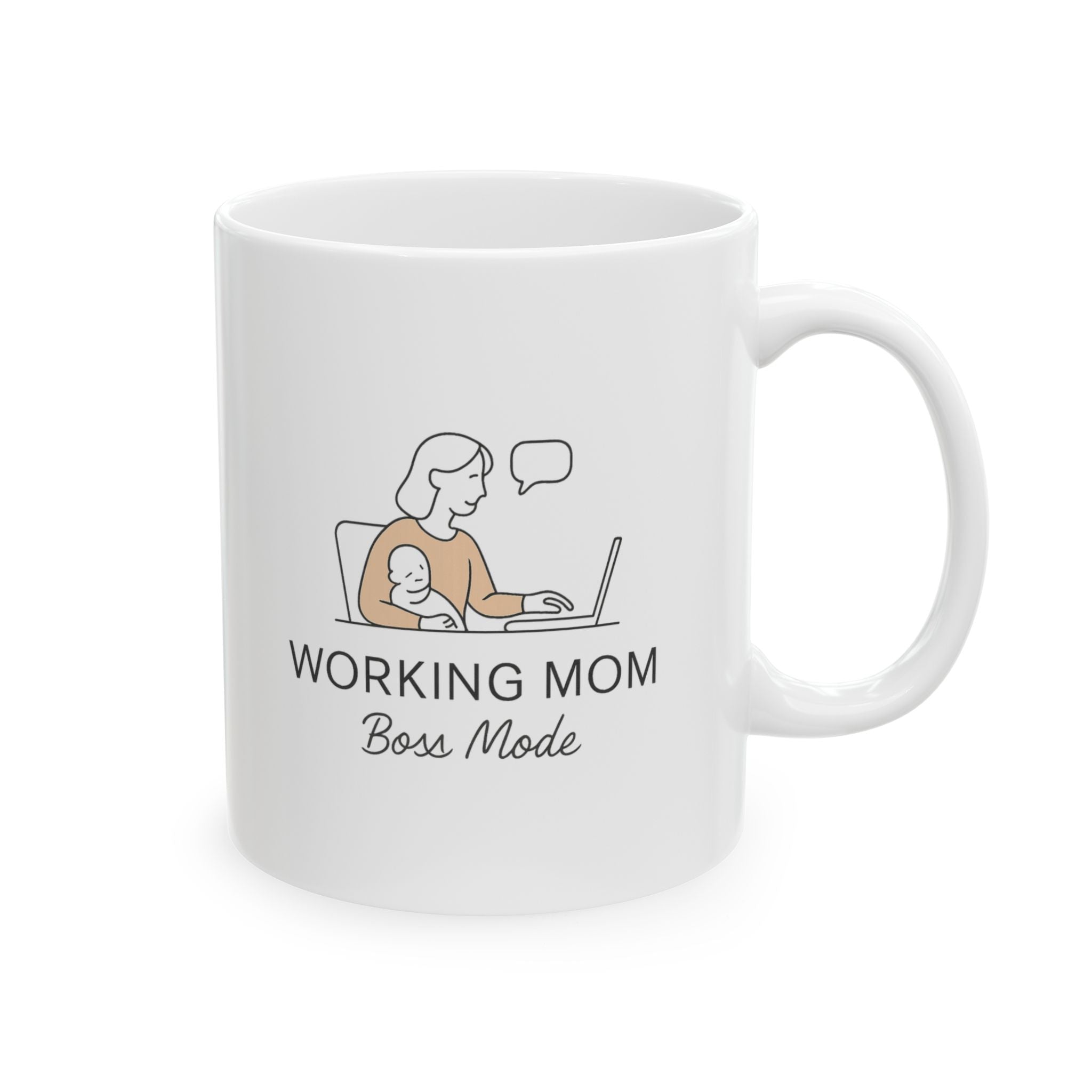 Full Time Mom Full Time Job Send Coffee Coffee Mug | Working Mom Humor | Ceramic Mug