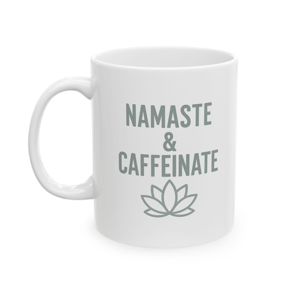 Yoga Instructor Namaste And Caffeinate Coffee Mug | Yoga Lover Gift | Ceramic Mug