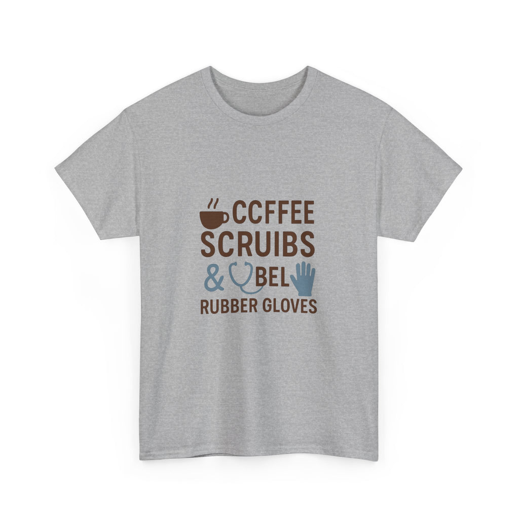 Coffee Scrubs And Rubber Gloves Nurse T-Shirt | Nurse Gift | Graphic Tee