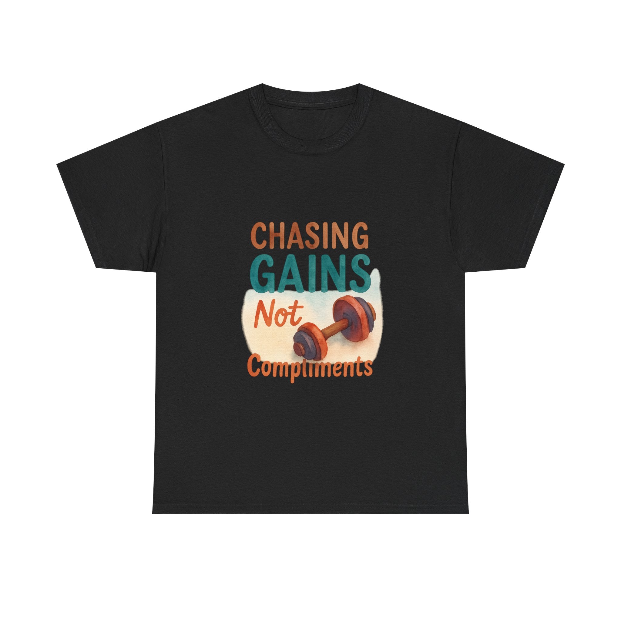 Chasing Gains Not Compliments T-Shirt | Gym Gains Gift | Graphic Tee
