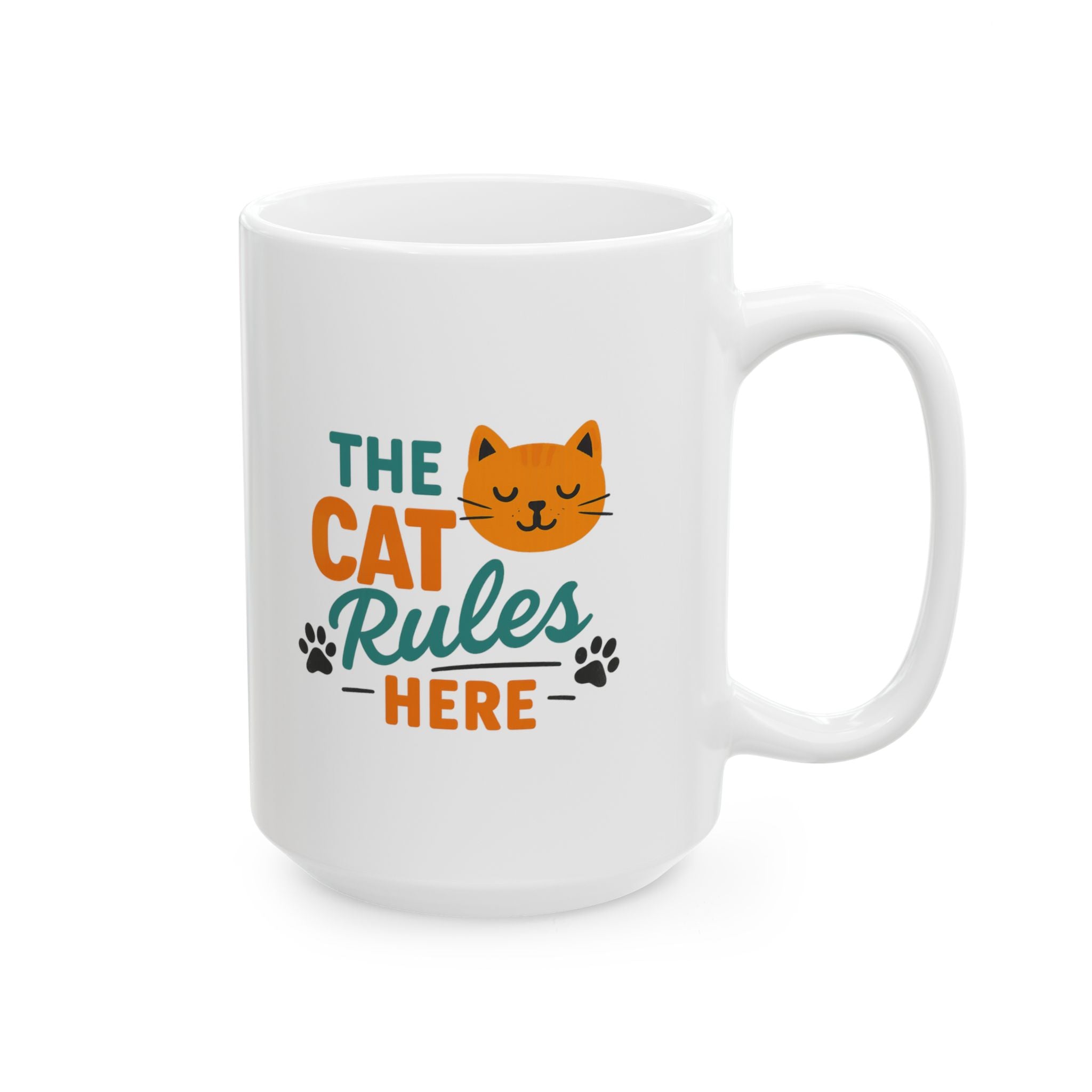 My Cat Runs This Household Coffee Mug | Funny Cat Lover Gift | Ceramic Mug