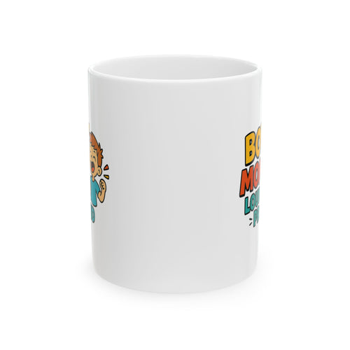 Boy Mom Outnumbered But Winning Coffee Mug | Funny Boy Mom Gift | Ceramic Mug