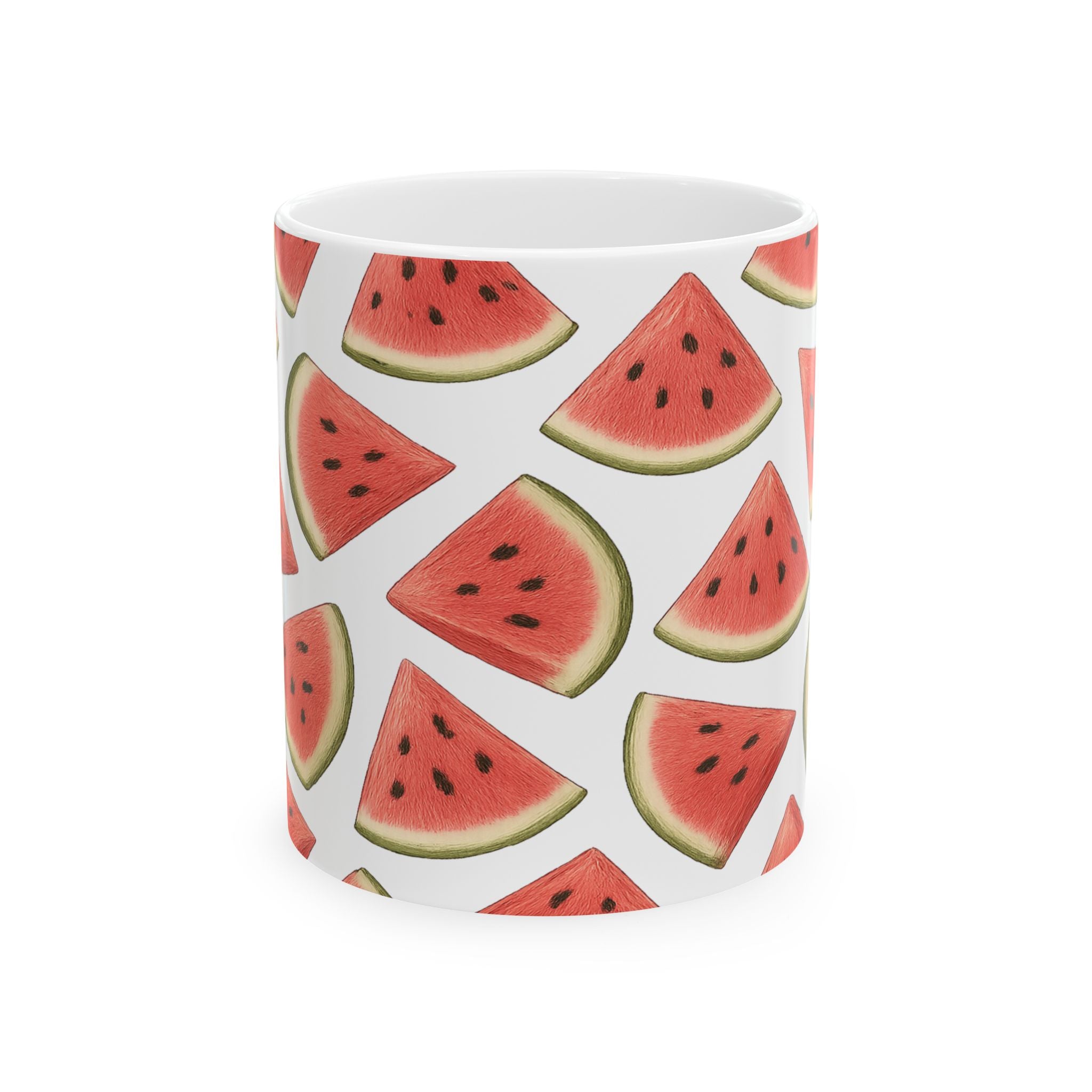 Botanical Watermelon Slices Full Wrap Coffee Mug | Fruit Gift | Ceramic Mug