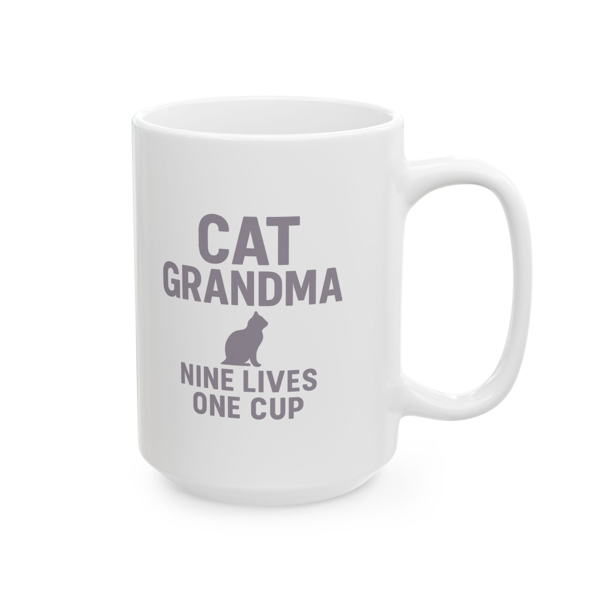 Cat Grandma Nine Lives One Cup Coffee Mug | Cat Lover Gift | Ceramic Mug