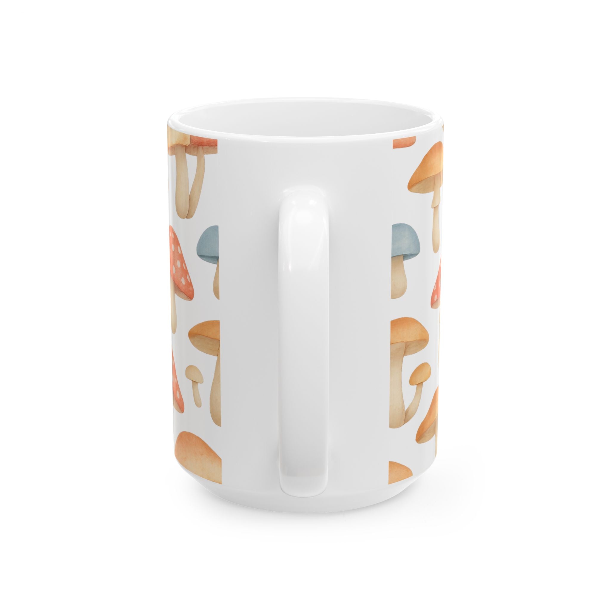 Watercolor Fairy Tale Mushrooms Pattern Coffee Mug | Mushrooms Lover Gift | Ceramic Mug