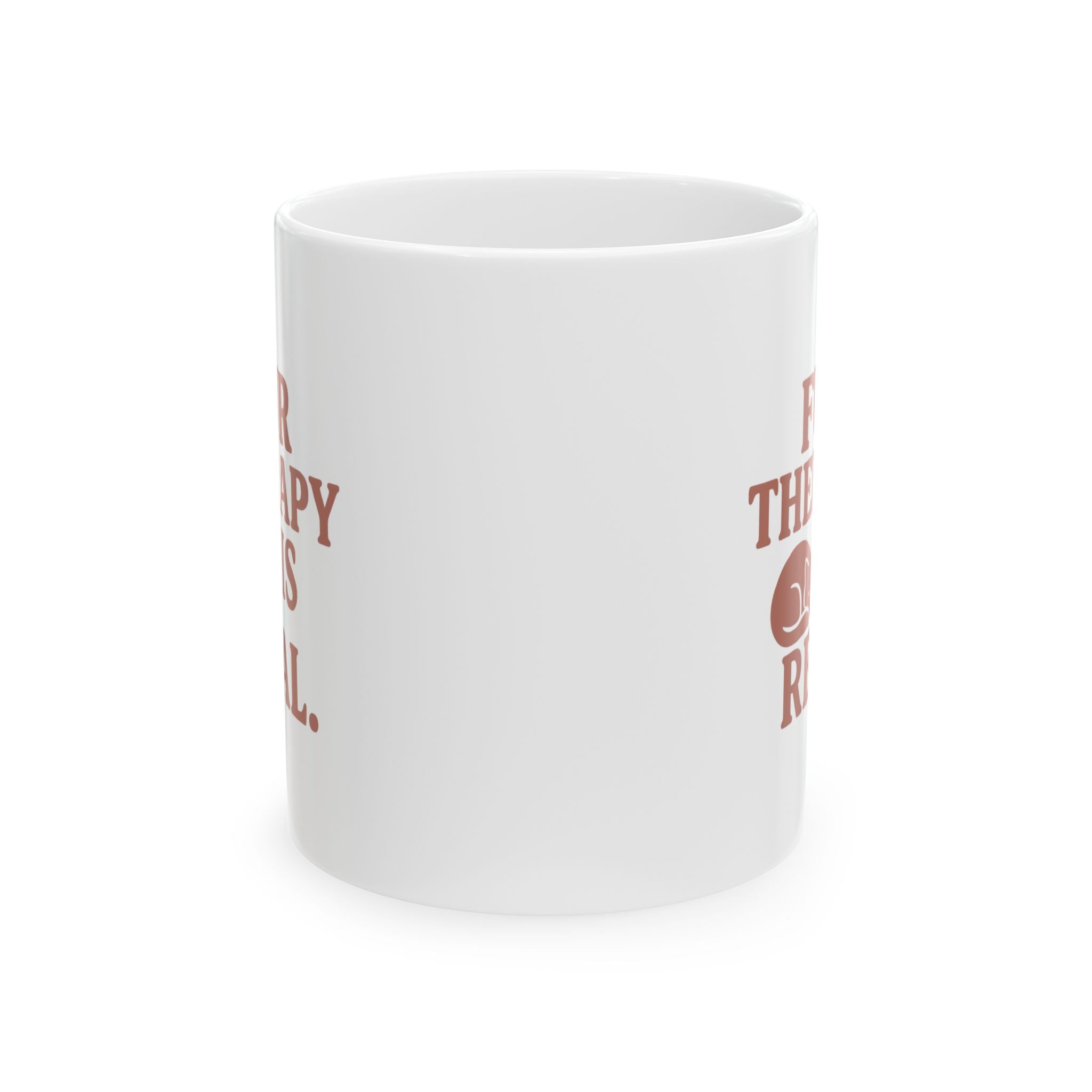 Cat Mom Fur Therapy Is Real Coffee Mug | Cat Lover Gift | Ceramic Mug