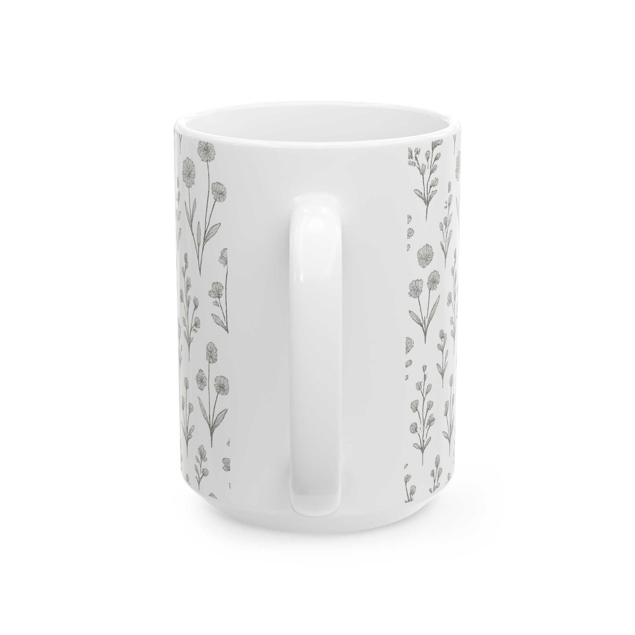 Delicate Wildflower Meadow Full Wrap Coffee Mug | Flowers Gift | Ceramic Mug