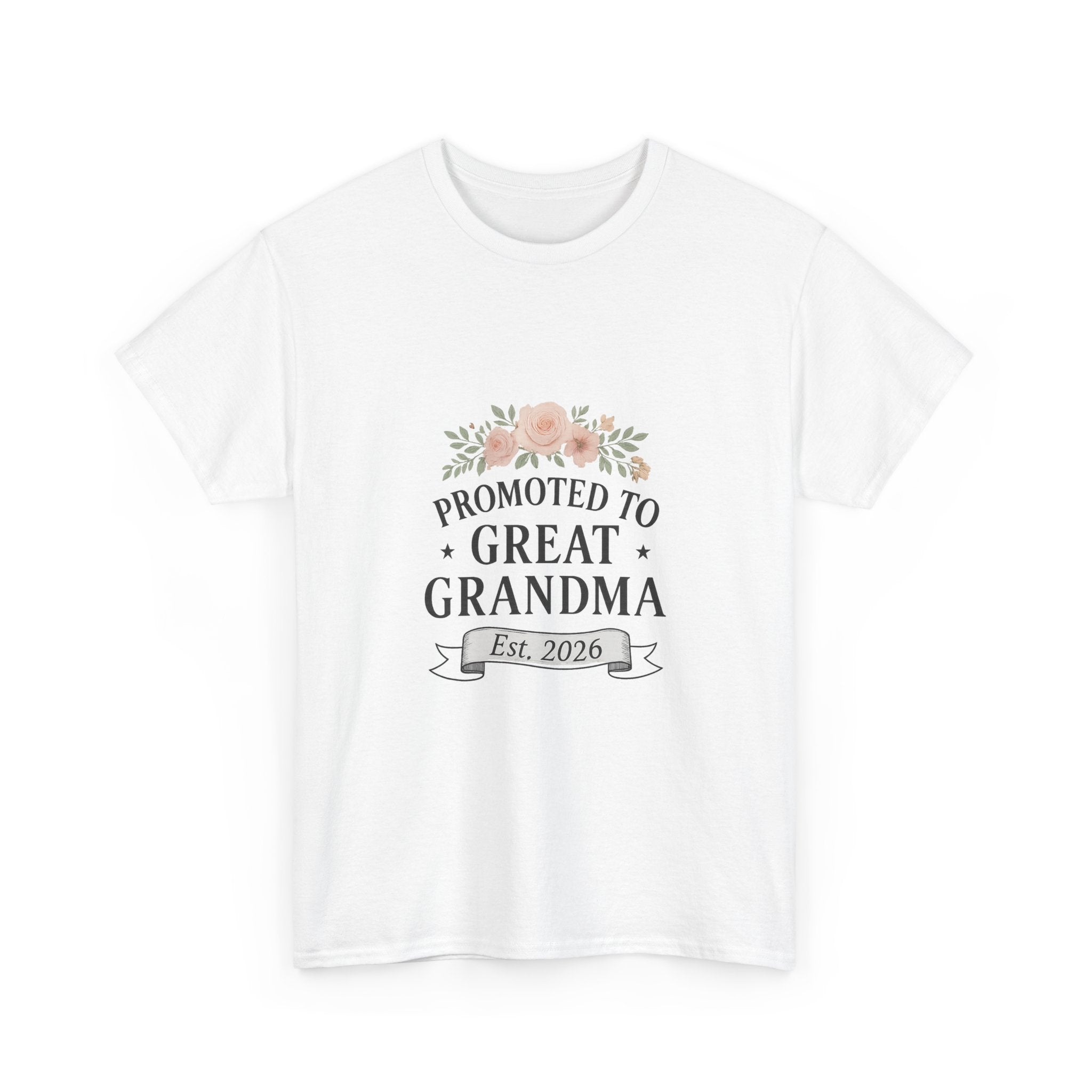 Promoted To Great Grandma Est 2026 T-Shirt | Gift for Grandma | Graphic Tee