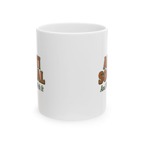 Anti Social Hour Do Not Enter Coffee Mug | Funny Gift | Ceramic Mug