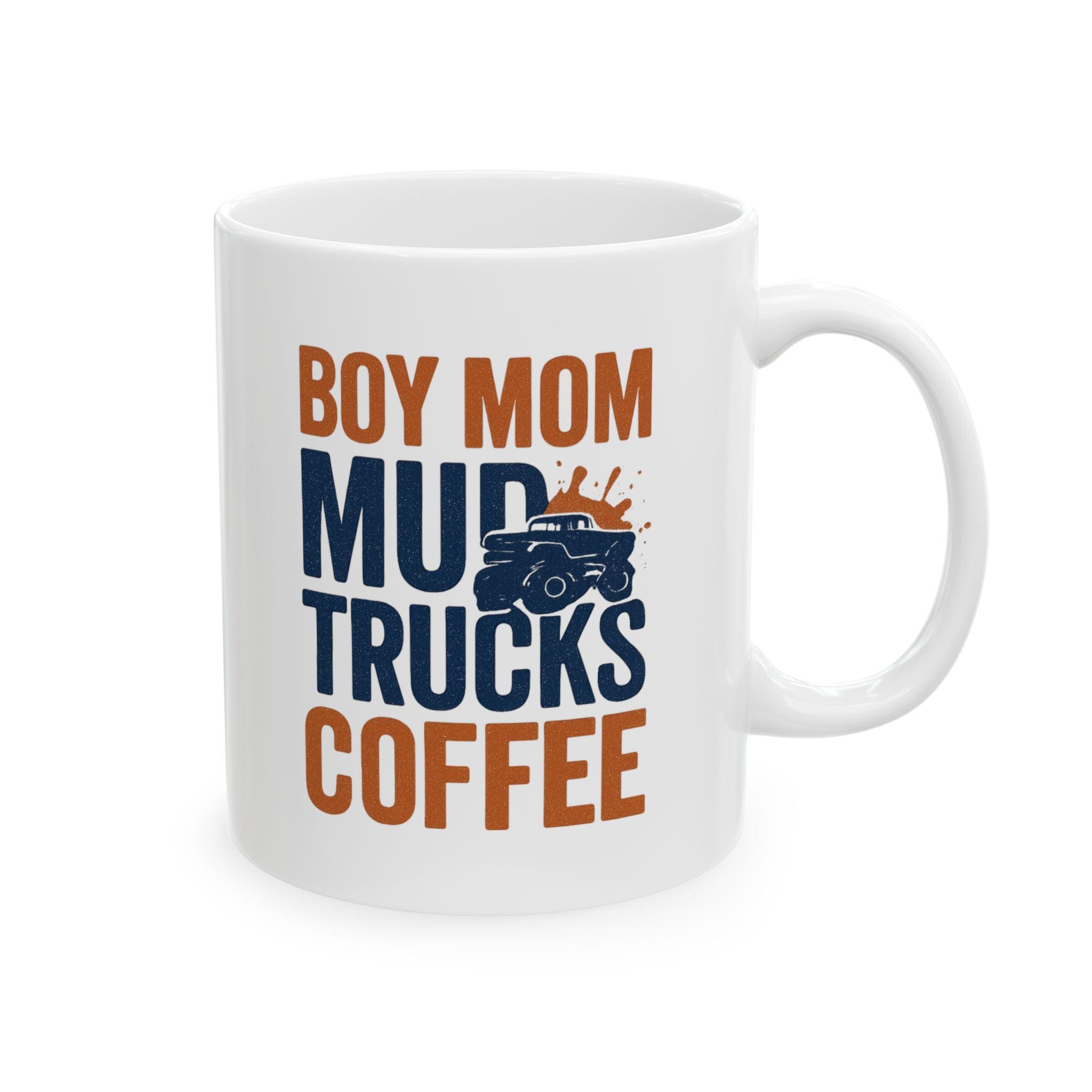 Boy Mom Mud Trucks Coffee Coffee Mug | Gift for Mom | Ceramic Mug