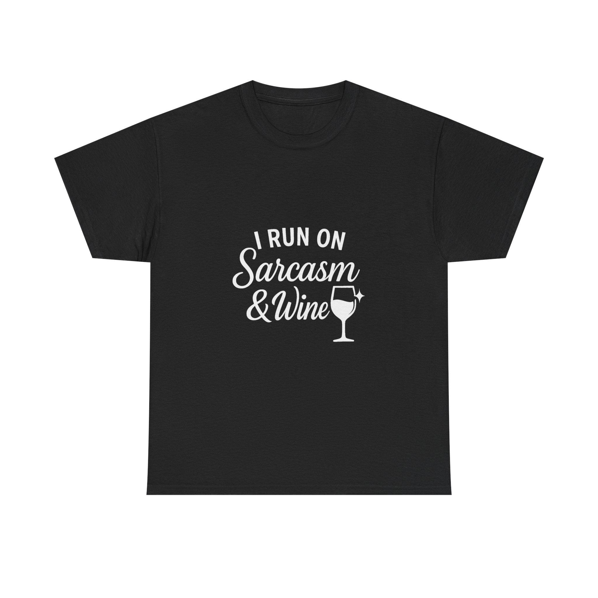 I Run On Sarcasm And Wine Funny T-Shirt | Funny Gift | Graphic Tee