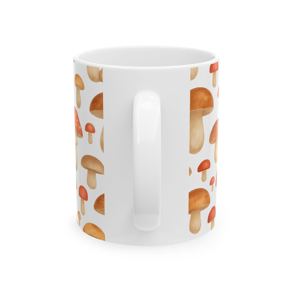 Watercolor Forest Mushrooms Full Wrap Coffee Mug | Mushrooms Gift | Ceramic Mug