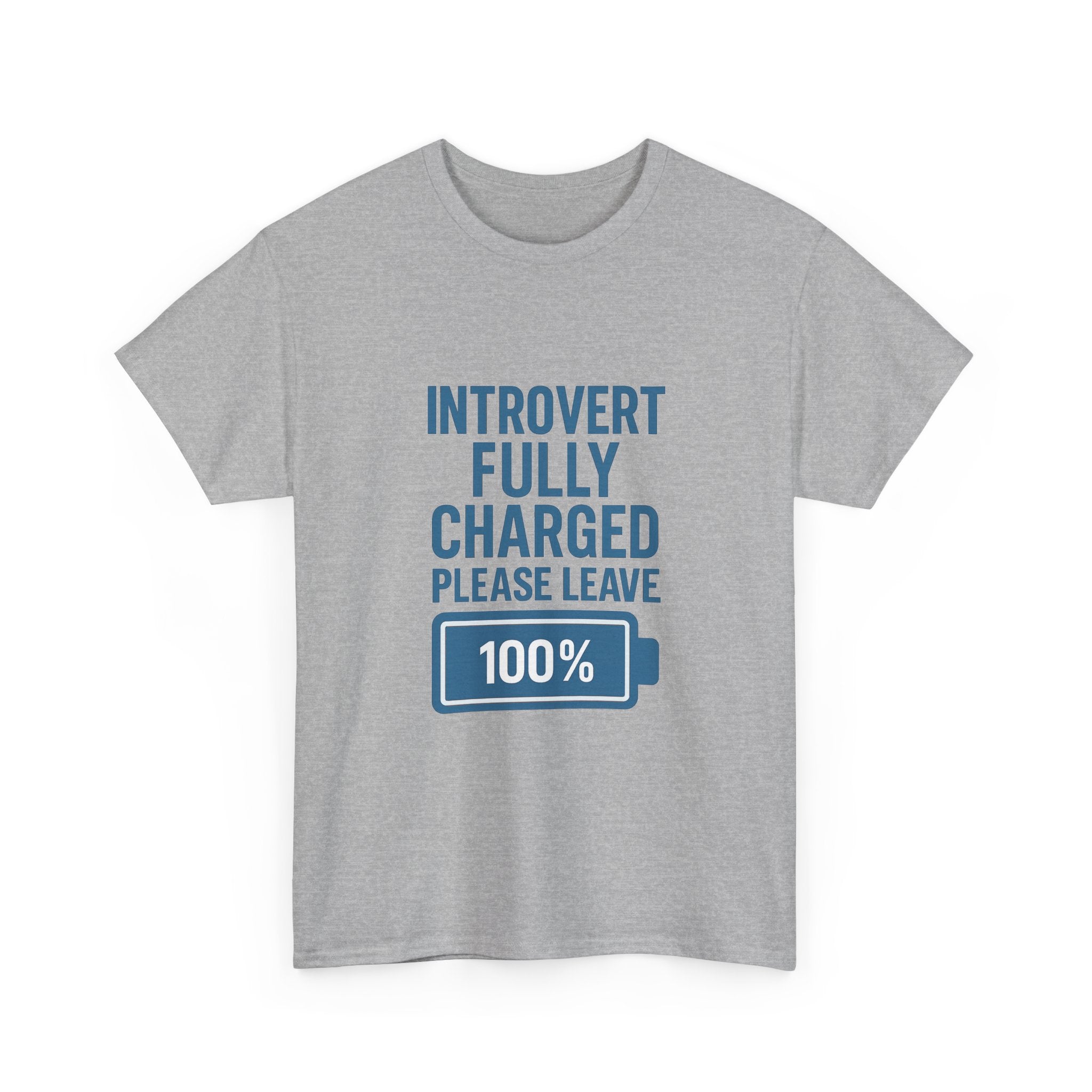 Introvert Fully Charged Please Leave T-Shirt | Unique Gift | Graphic Tee