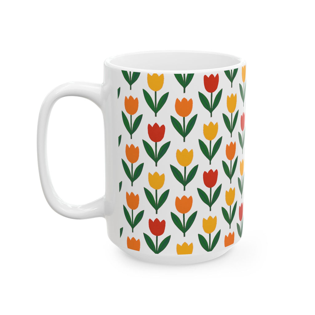 Tulip Row Coffee Mug | Unique Gift | Ceramic Mug