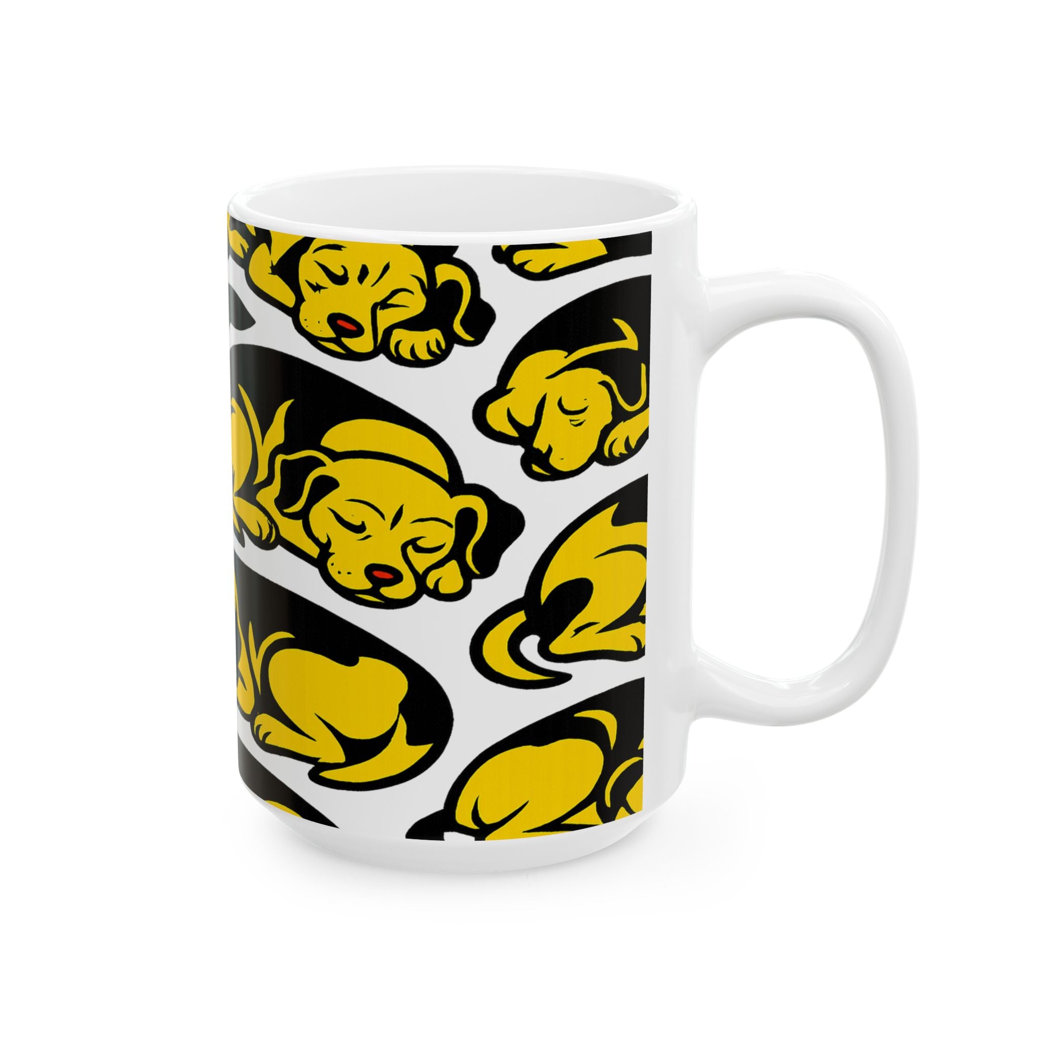 Bold Sleeping Dogs Full Wrap Coffee Mug | Dogs Gift | Ceramic Mug