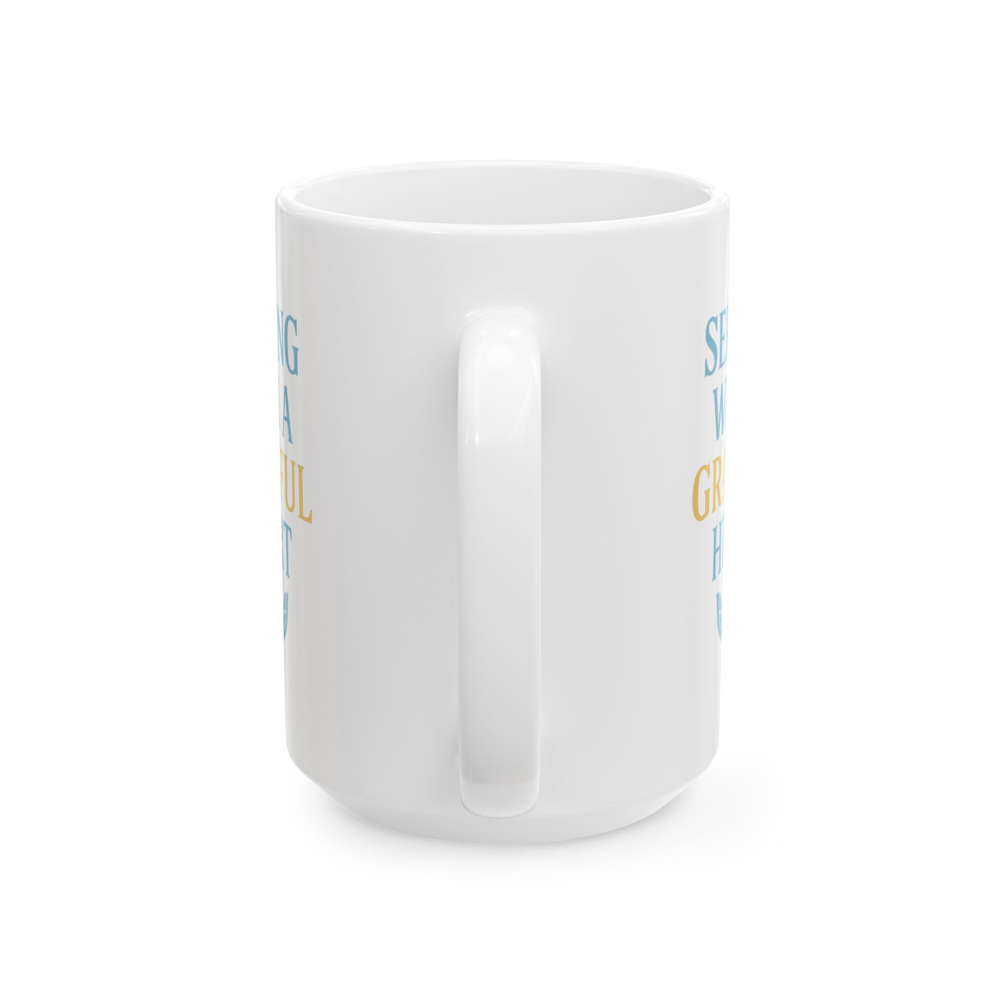 Church Volunteer Serving With A Grateful Heart Coffee Mug | Unique Gift | Ceramic Mug