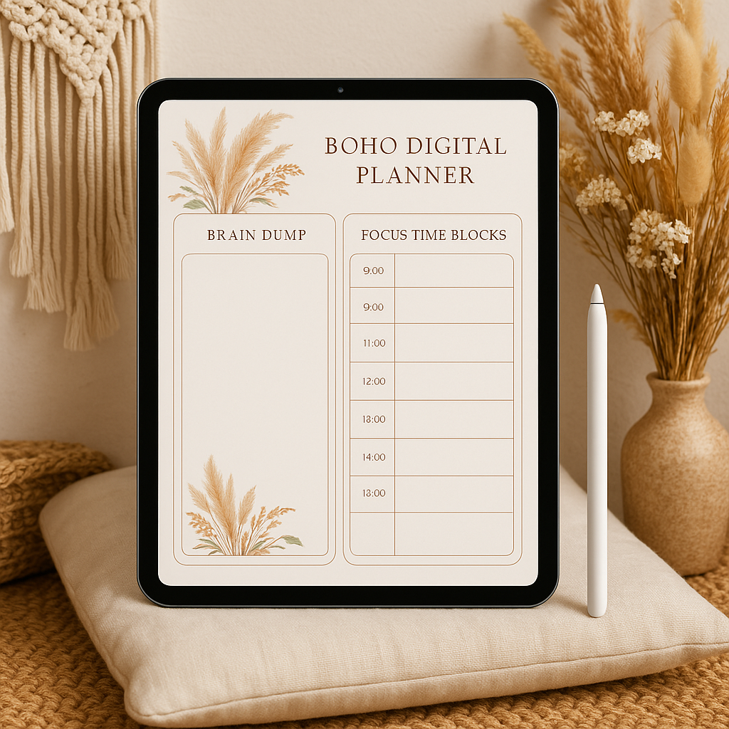 ADHD Planner | Boho | Digital PDF 2026 preview